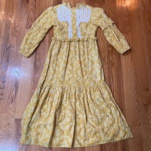 Laura Ashley urban outfitters collab peasant dress